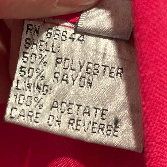 Vintage vibrant pink embroidered Double-Breasted Women's Jacket John Meyer 10 - Picture 8 of 11